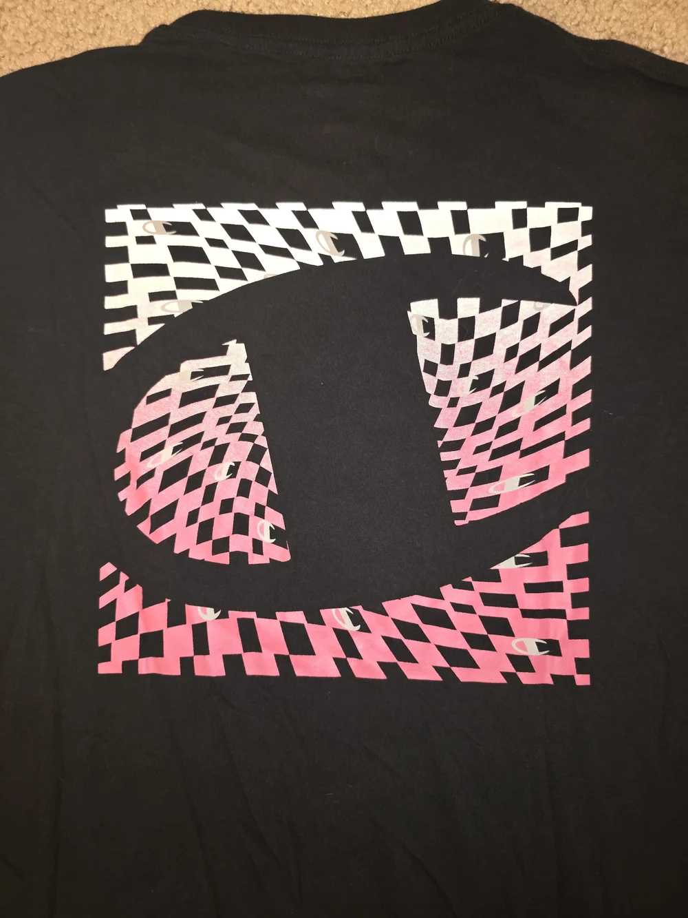 Champion Men’s Black Logo Crew Neck T-Shirt - Picture 4 of 4